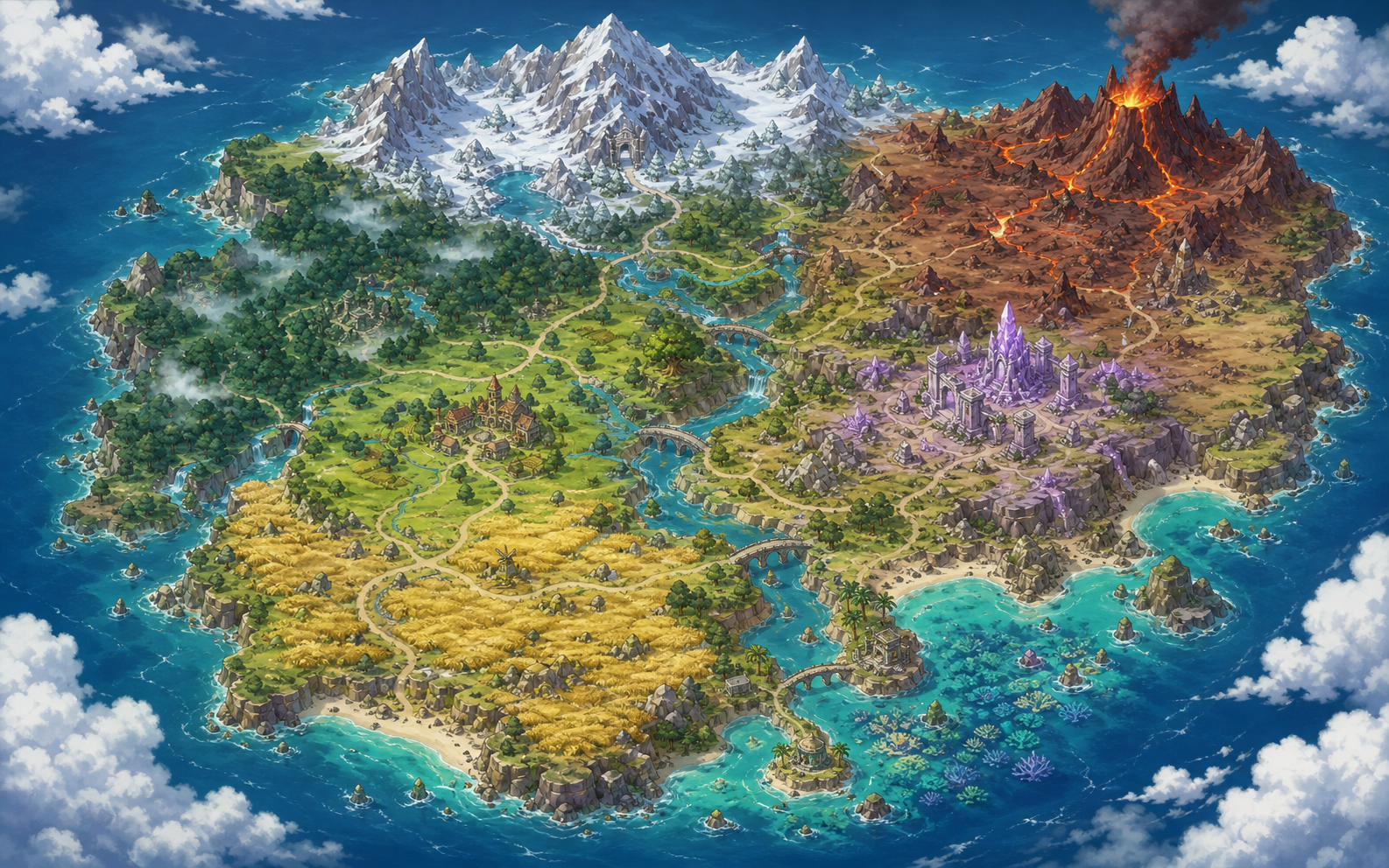 Map of Aniimo habitats
